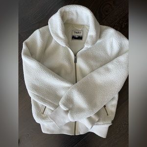 TNA Aritzia sherpa fleece bomber jacket
